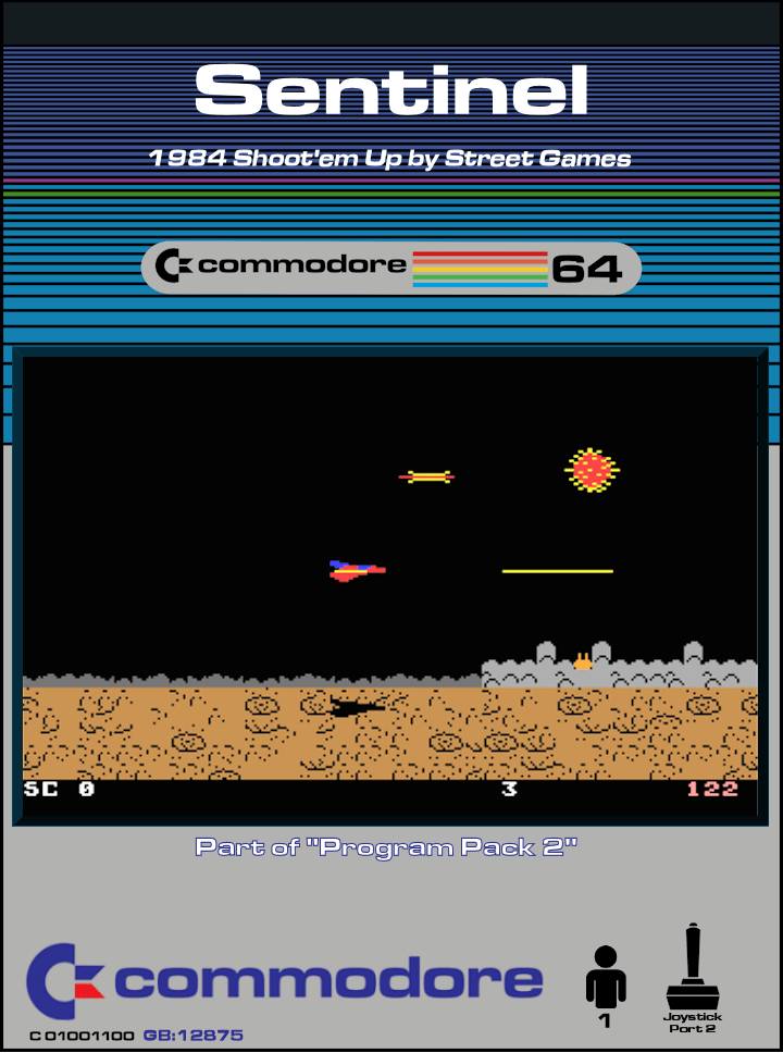 The Sentinel box art for Commodore 64